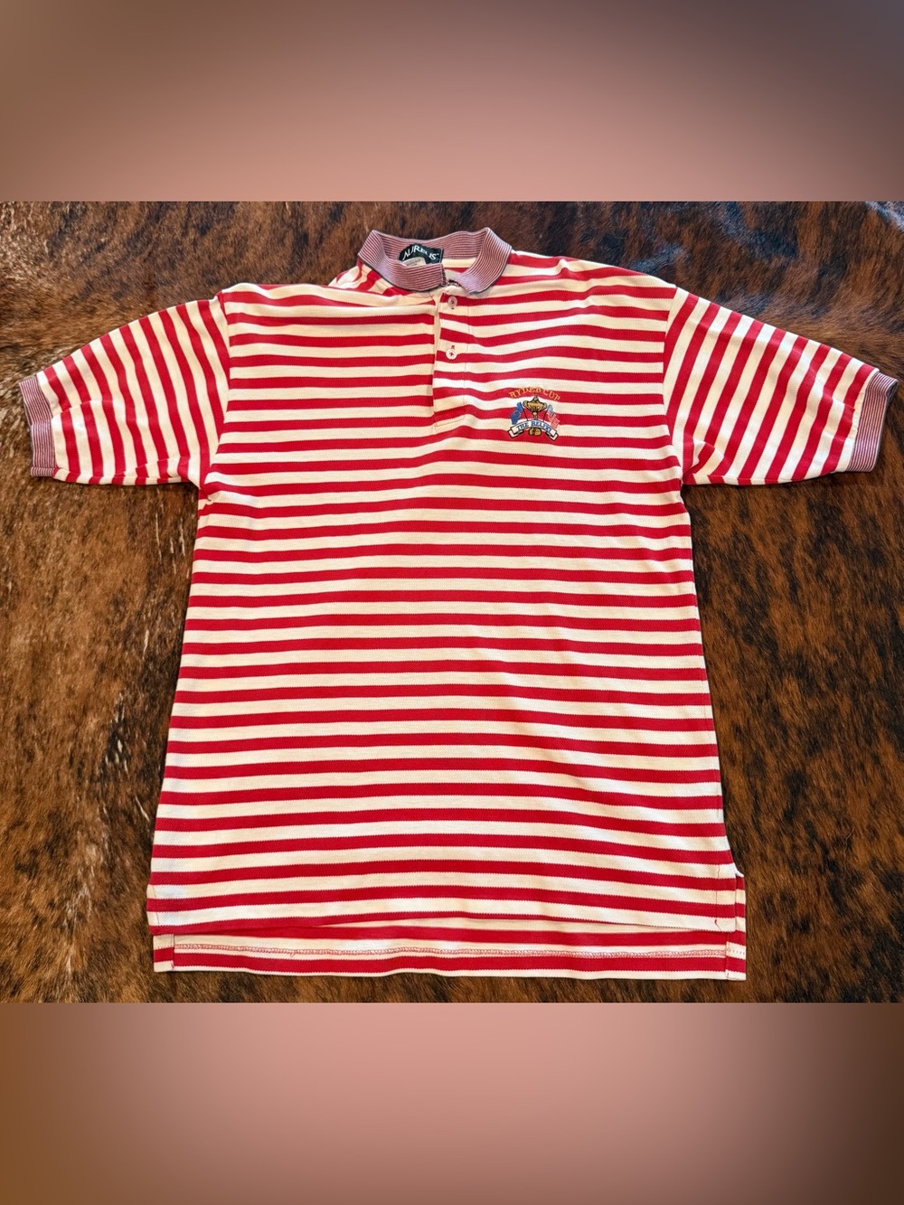 Ryder Cup The Belfry Polo Shirt Vintage 1989  Aureus Red White Striped Men’s L